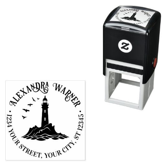 Nautical Lighthouse #3 Name Rücksendeadresse Permastempel (Beispiel)