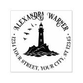 Nautical Lighthouse #3 Name Rücksendeadresse Permastempel (Design)