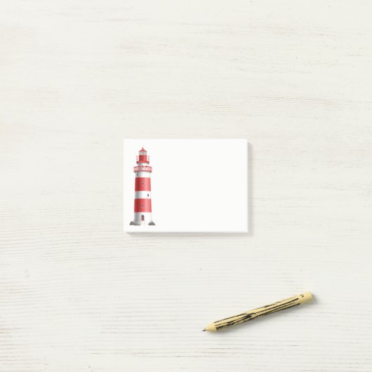 Nautical Lighthouse Beach Ocean Sailor Post-it Klebezettel (Auf Schreibtisch)