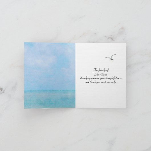 Nautical Lighthouse Beileid danke Karte (Innenseite)