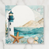 Nautical Lighthouse Birthday Geschenkanhänger (Rückseite)