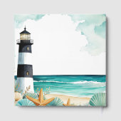 Nautical Lighthouse Birthday Party Gästebuch (Rückseite)