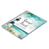 Nautical Lighthouse Birthday Party Guest Book Notizblock (Linke Seite)