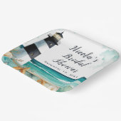 Nautical Lighthouse Brautparty Pappteller (Gewinkelt)