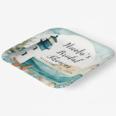 Nautical Lighthouse Brautparty Pappteller (Gewinkelt)