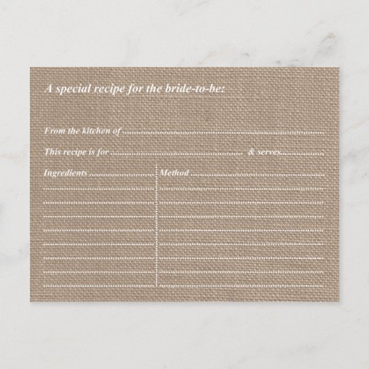 Nautical Lighthouse Brautparty Rezept Karten (Rückseite)