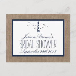 Nautical Lighthouse Brautparty Rezept Karten