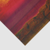 Nautical Lighthouse Burnt Orange Sky Sunset Lake Seidenpapier (Ausschnitt)