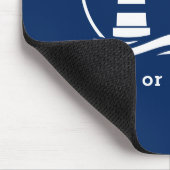 Nautical Lighthouse Captain & Boat oder Name Blue Mousepad (Ecke)
