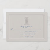 Nautical Lighthouse Coastal Formal Wedding RSVP (Vorderseite)