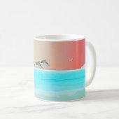 Nautical Lighthouse Custom Tasse with Delphins (VorderseiteRechts)