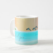 Nautical Lighthouse Custom Tasse with Delphins (Vorderseite Links)