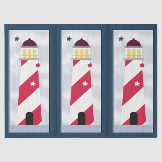 Nautical Lighthouse Decoupage Seidenpapier (Vorderseite)