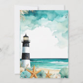 Nautical Lighthouse Empfang Save The Date (Rückseite)