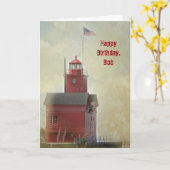 Nautical Lighthouse Geburtstag Karte (Gelbe Blume)