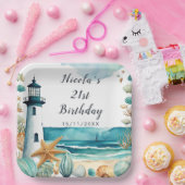 Nautical Lighthouse Geburtstag Pappteller (Party)