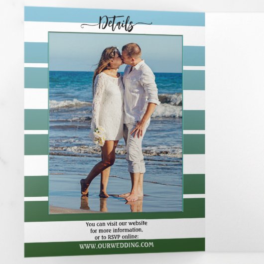 Nautical Lighthouse Hochzeit Dreifachfalten Einlad Dreifach Gefaltete Einladung (Innen Erste Seite)