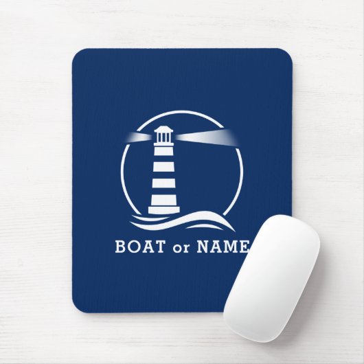 Nautical Lighthouse Ihr Boot oder Name Marine Mousepad (Mit Mouse)