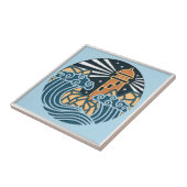 Nautical Lighthouse Ocean Night Scene Fliese (Seite)
