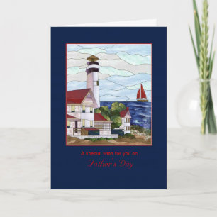 Nautical Lighthouse Outdoor Scene - Vatertag Karte