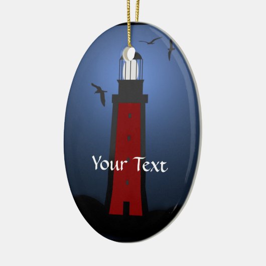 Nautical Lighthouse Oval Ornament (Links)