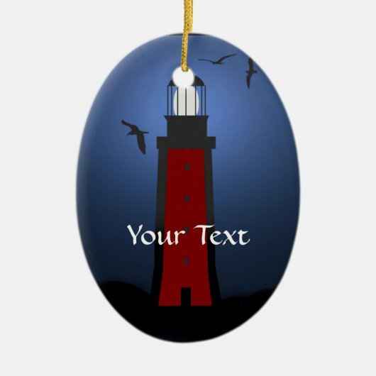 Nautical Lighthouse Oval Ornament (Vorne)