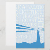 Nautical Lighthouse Poster Briefpapier (Vorne/Hinten)
