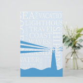 Nautical Lighthouse Poster Briefpapier (Stehend Vorderseite)