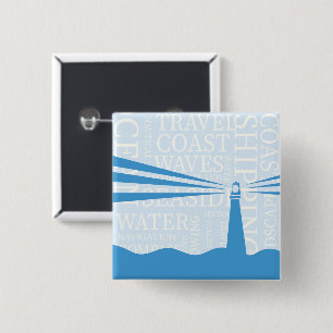 Nautical Lighthouse Poster Button