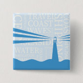 Nautical Lighthouse Poster Button (Vorderseite)