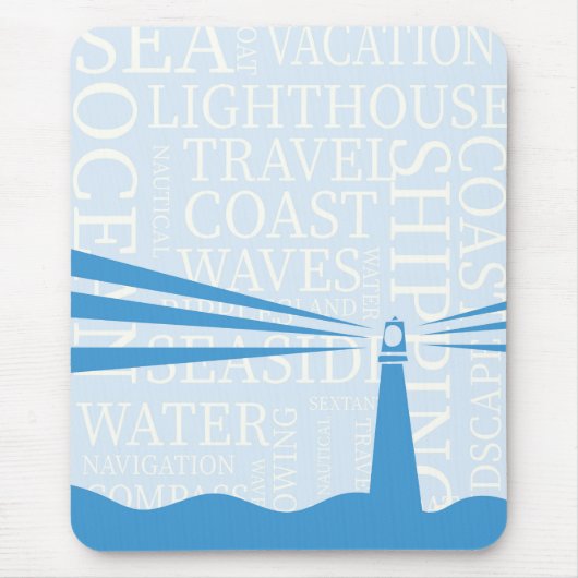 Nautical Lighthouse Poster Mousepad (Vorne)