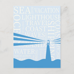 Nautical Lighthouse Poster Postkarte