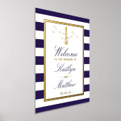 Nautical Lighthouse Real Foil Wedding Willkommensz Foliendrucke (Ablage )