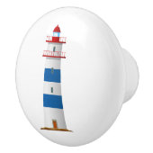 Nautical Lighthouse Red White Blue Keramikknauf (Rechts)