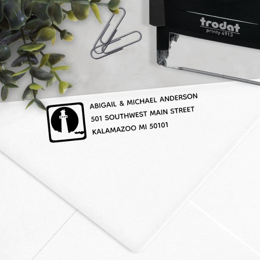 ⚓️ Nautical Lighthouse Rücksendeadresse Permastempel