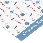 Nautical Lighthouse Sailboat Ocean Personalisiert Kurzer Tischläufer (Ecke)