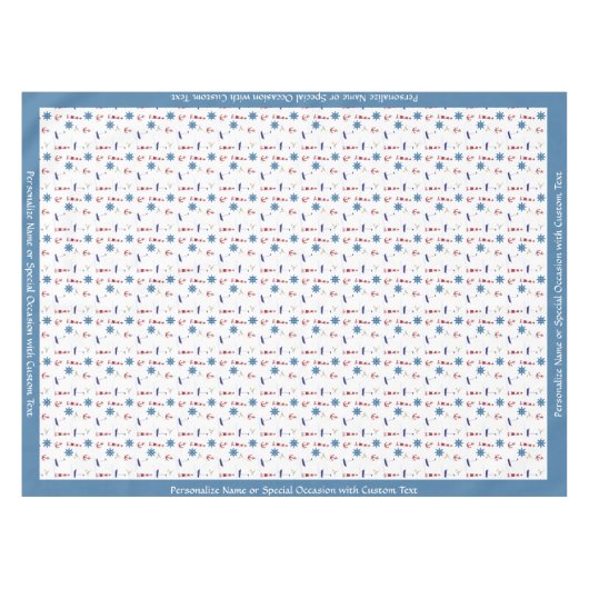 Nautical Lighthouse Sailboat Ocean Personalisiert Tischdecke (Vorderseite (Horizontal))