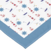 Nautical Lighthouse Sailboat Ocean Personalisiert Tischdecke (Schrägansicht)