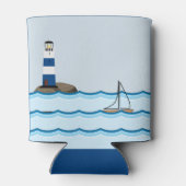 Nautical Lighthouse Scene Custom Birthday Dosenkühler (Rückseite)