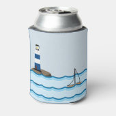 Nautical Lighthouse Scene Custom Birthday Dosenkühler (Kanne Rückseite)