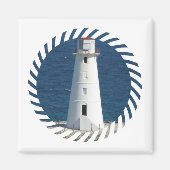 Nautical Lighthouse Square Magnet (Vorne)