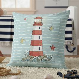Nautical Lighthouse & Starfish ID1249 Kissen