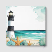 Nautical Lighthouse Sweet Sixteen Birthday Gästebuch (Rückseite)