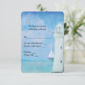 Nautical Lighthouse UAWG RSVP Karte (Stehend Vorderseite)