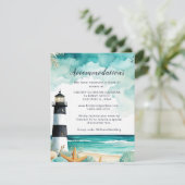 Nautical Lighthouse Unterkünfte Begleitkarte (Stehend Vorderseite)