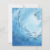 Nautical Lighthouse Waves Wedding RSVP Card Einladung (Rückseite)