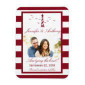 Nautical Lighthouse Wedding Foto Magnet (Vertikal)