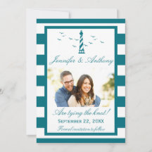 Nautical Lighthouse Wedding Foto Save the Date