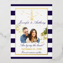 Nautical Lighthouse Wedding Foto Save the Date