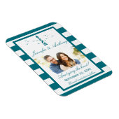 Nautical Lighthouse Wedding Foto Save the Date Magnet (Rechte Seite)